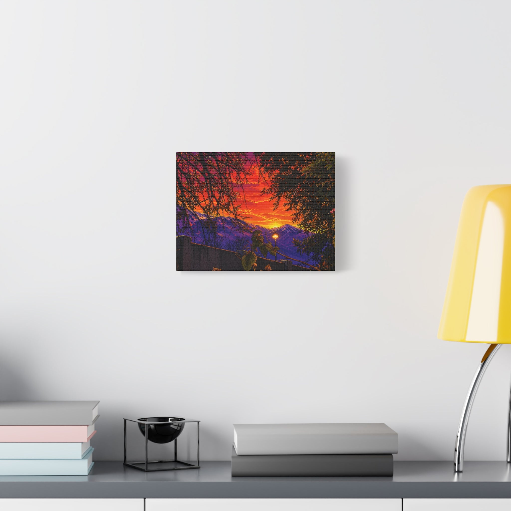 Sunset Mountain Canvas Print — Vibrant Scenic Wall Art