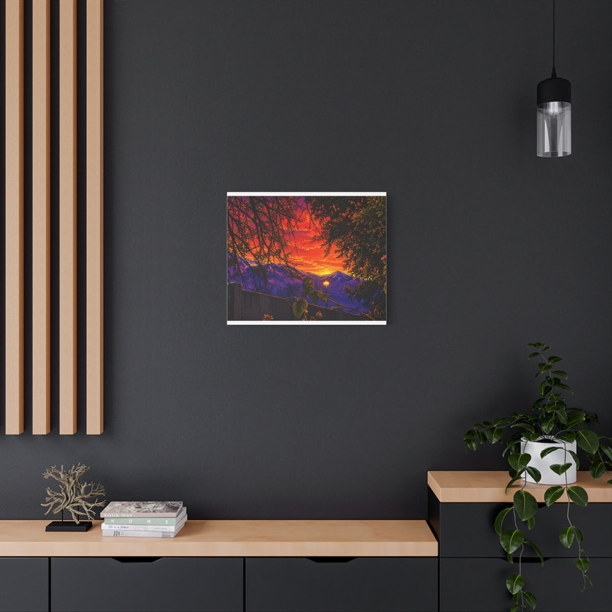 Sunset Mountain Canvas Print — Vibrant Scenic Wall Art