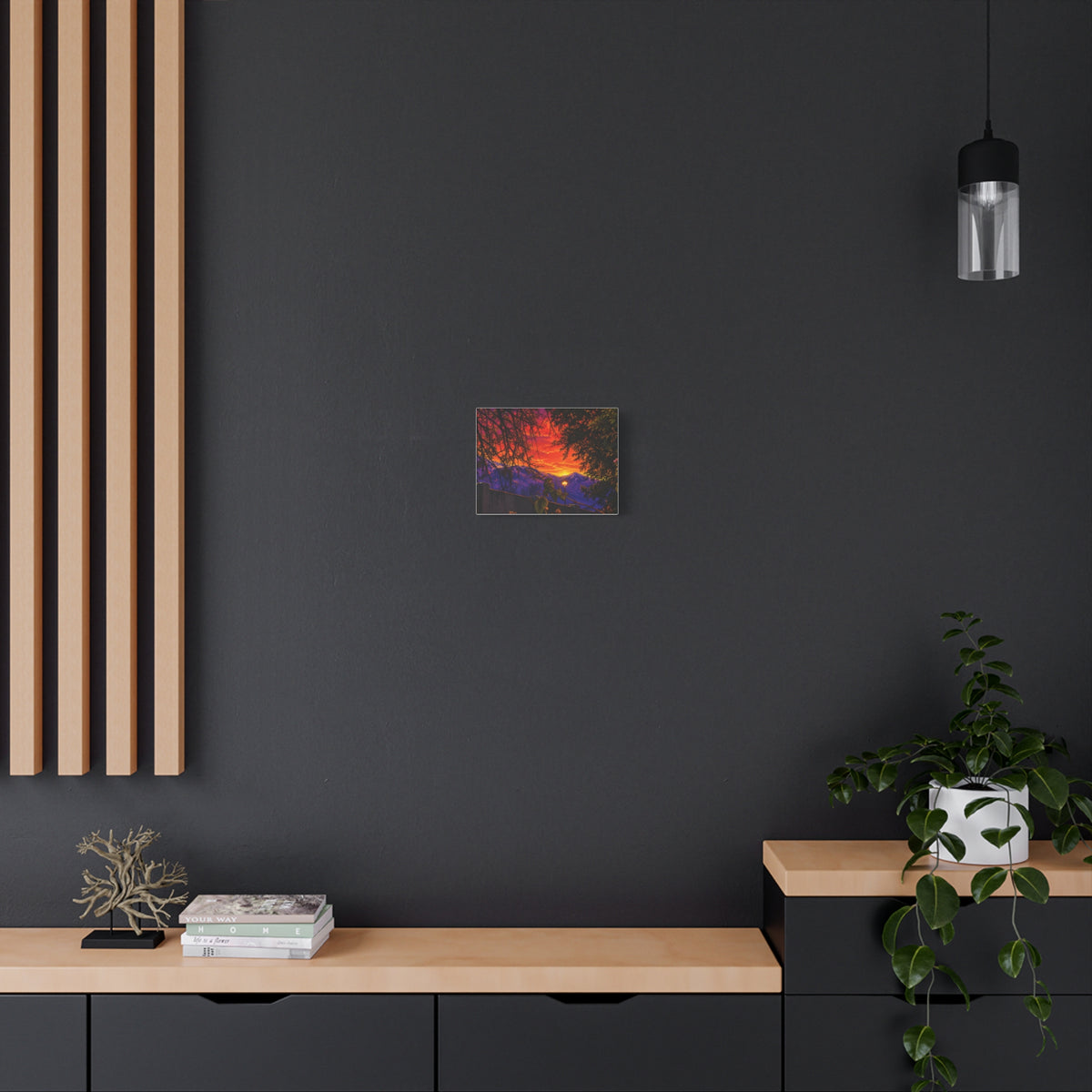 Sunset Mountain Canvas Print — Vibrant Scenic Wall Art