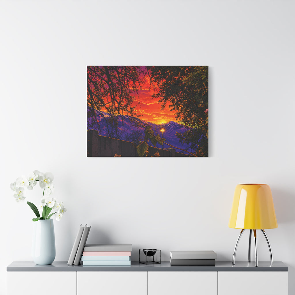 Sunset Mountain Canvas Print — Vibrant Scenic Wall Art