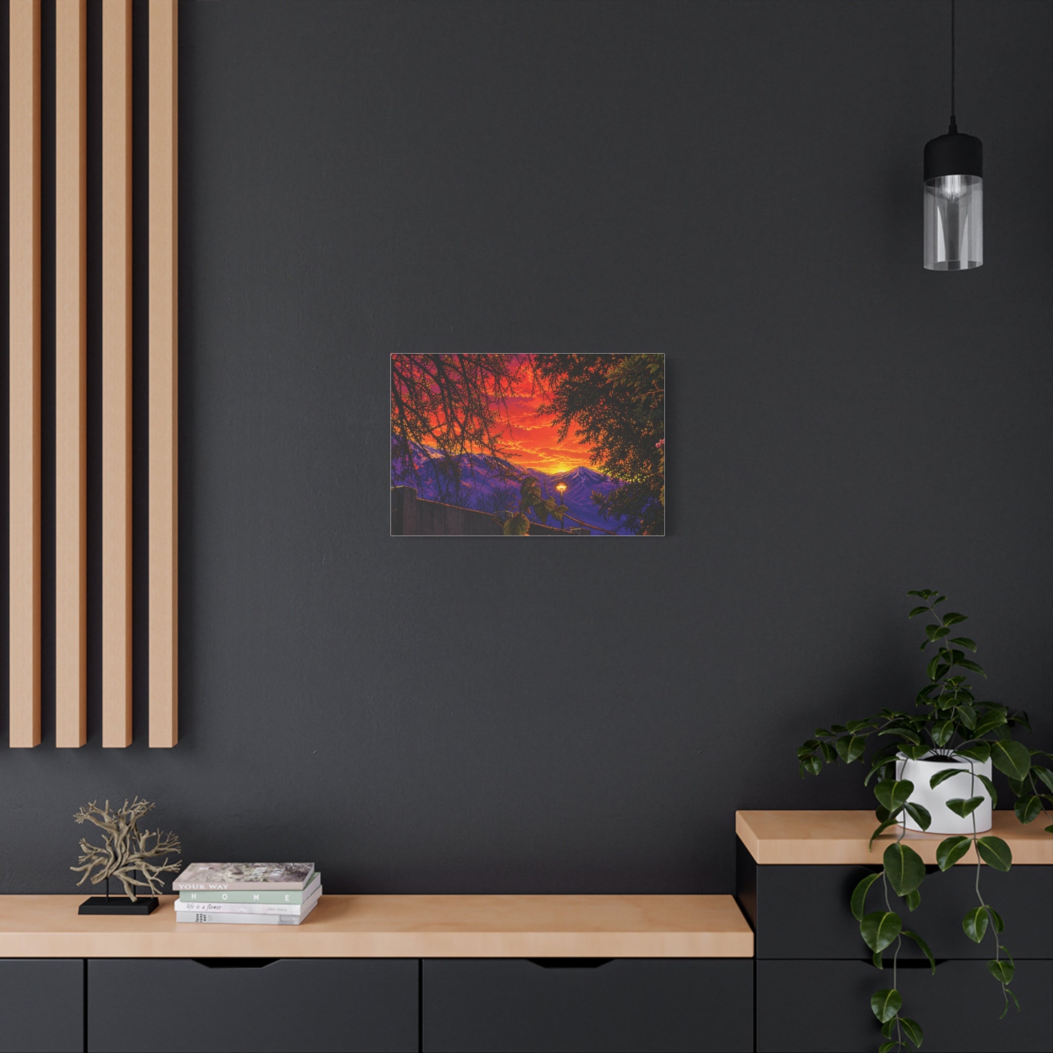 Sunset Mountain Canvas Print — Vibrant Scenic Wall Art