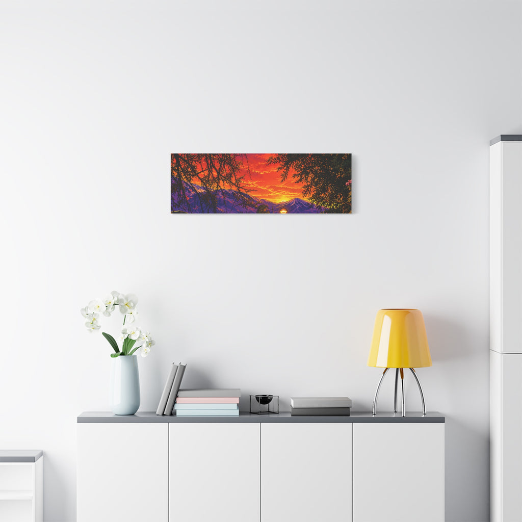 Sunset Mountain Canvas Print — Vibrant Scenic Wall Art