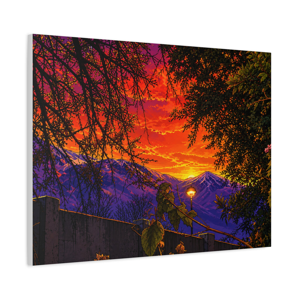 Sunset Mountain Canvas Print — Vibrant Scenic Wall Art