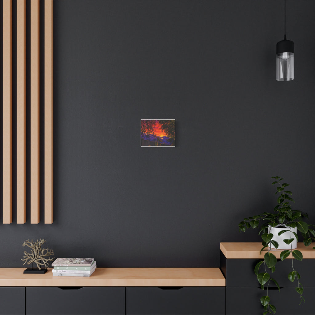 Sunset Mountain Canvas Print — Vibrant Scenic Wall Art