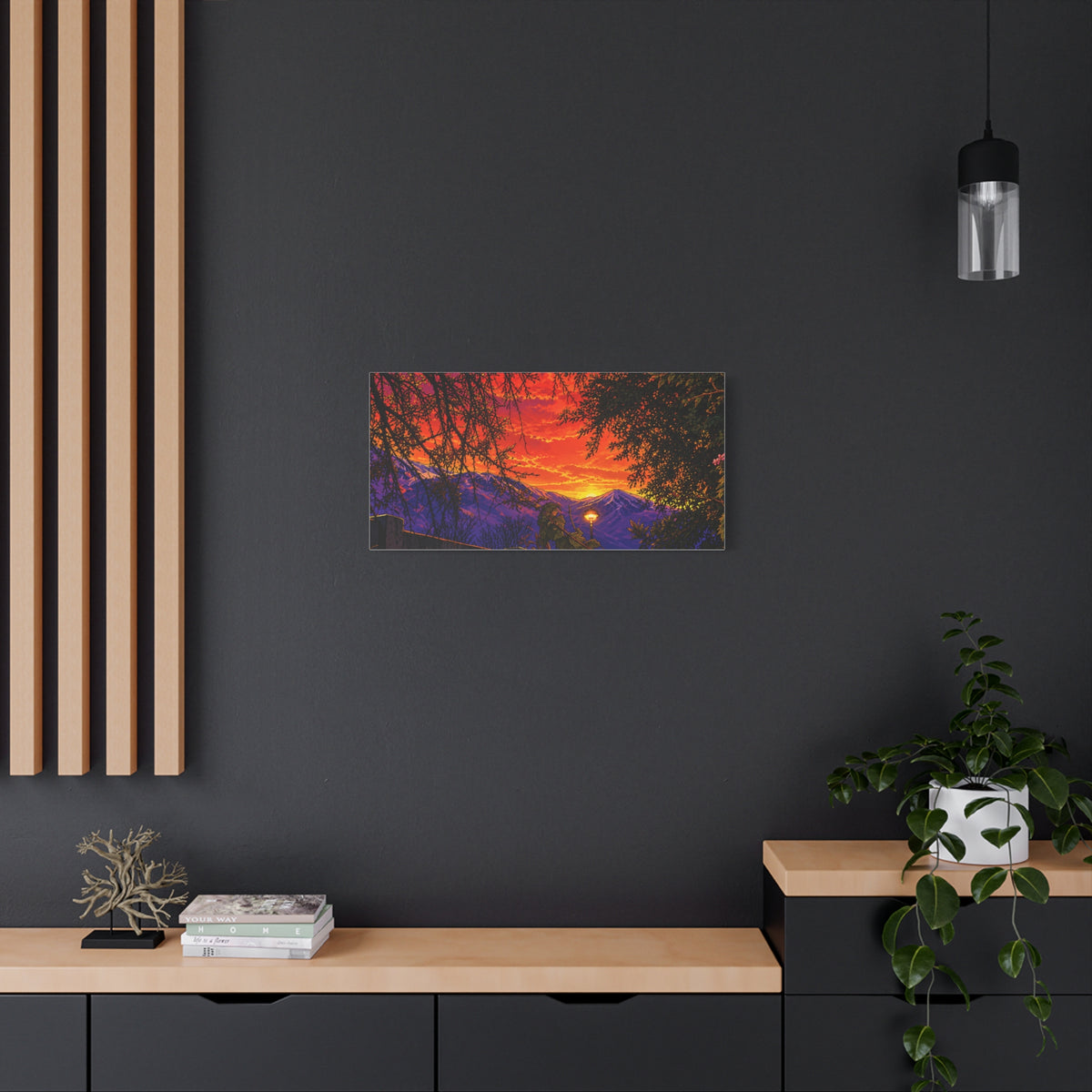 Sunset Mountain Canvas Print — Vibrant Scenic Wall Art
