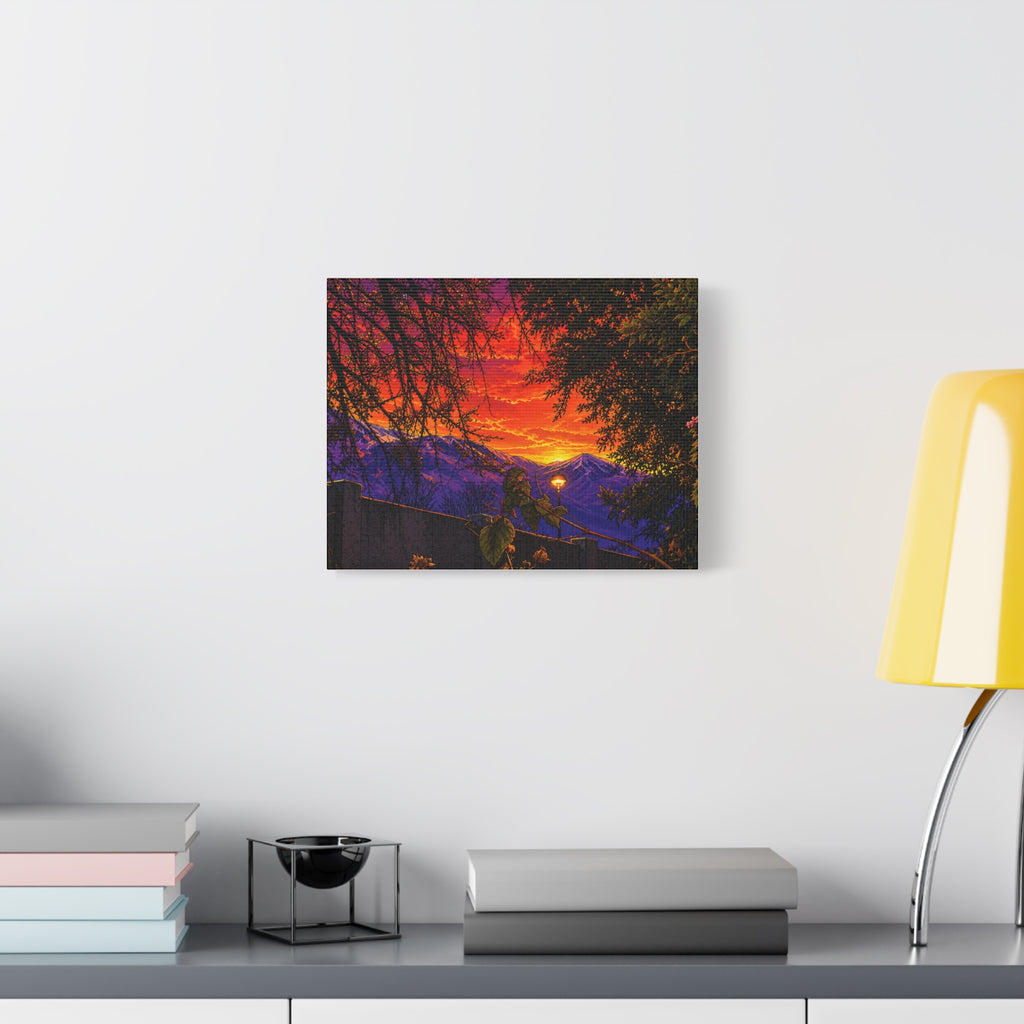 Sunset Mountain Canvas Print — Vibrant Scenic Wall Art