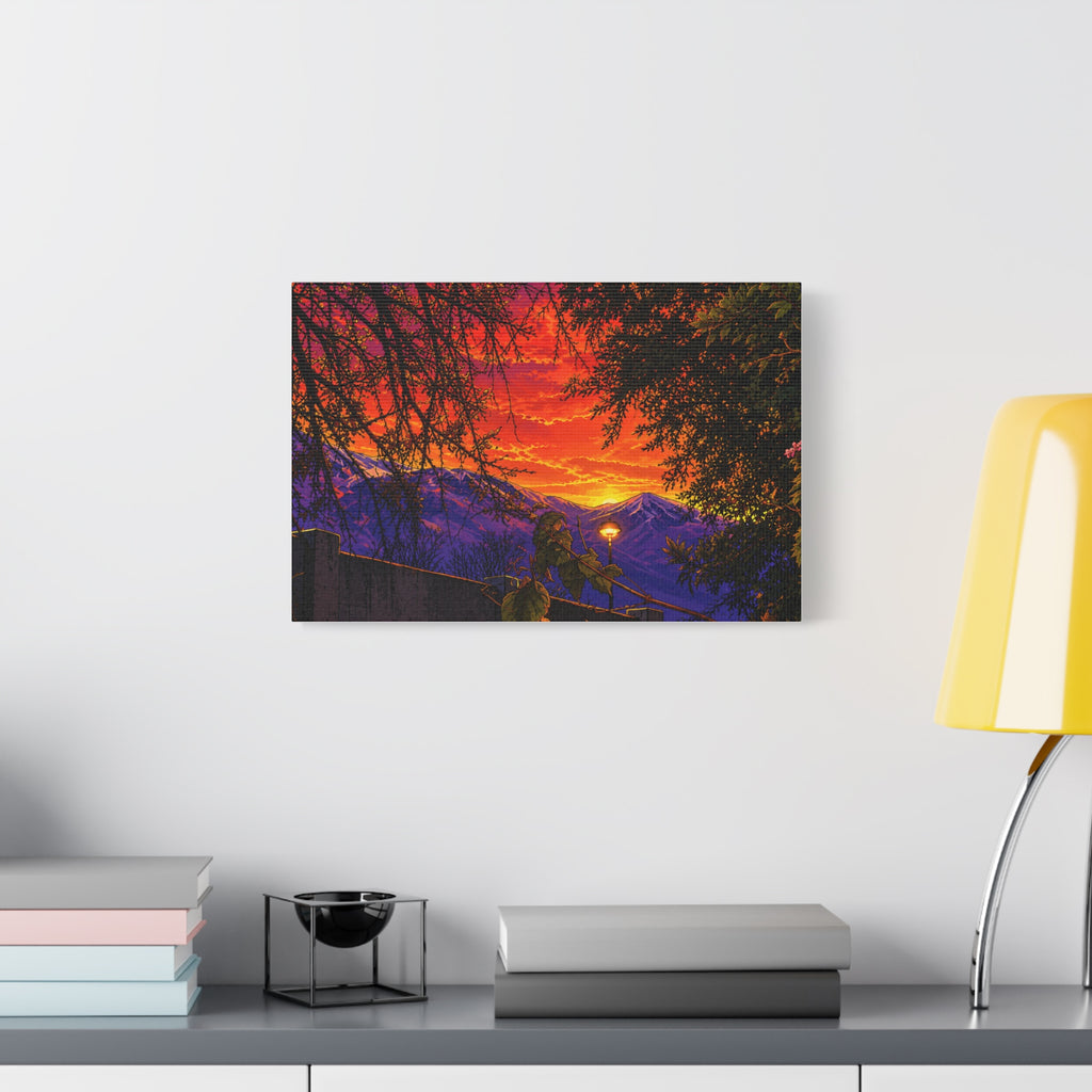 Sunset Mountain Canvas Print — Vibrant Scenic Wall Art