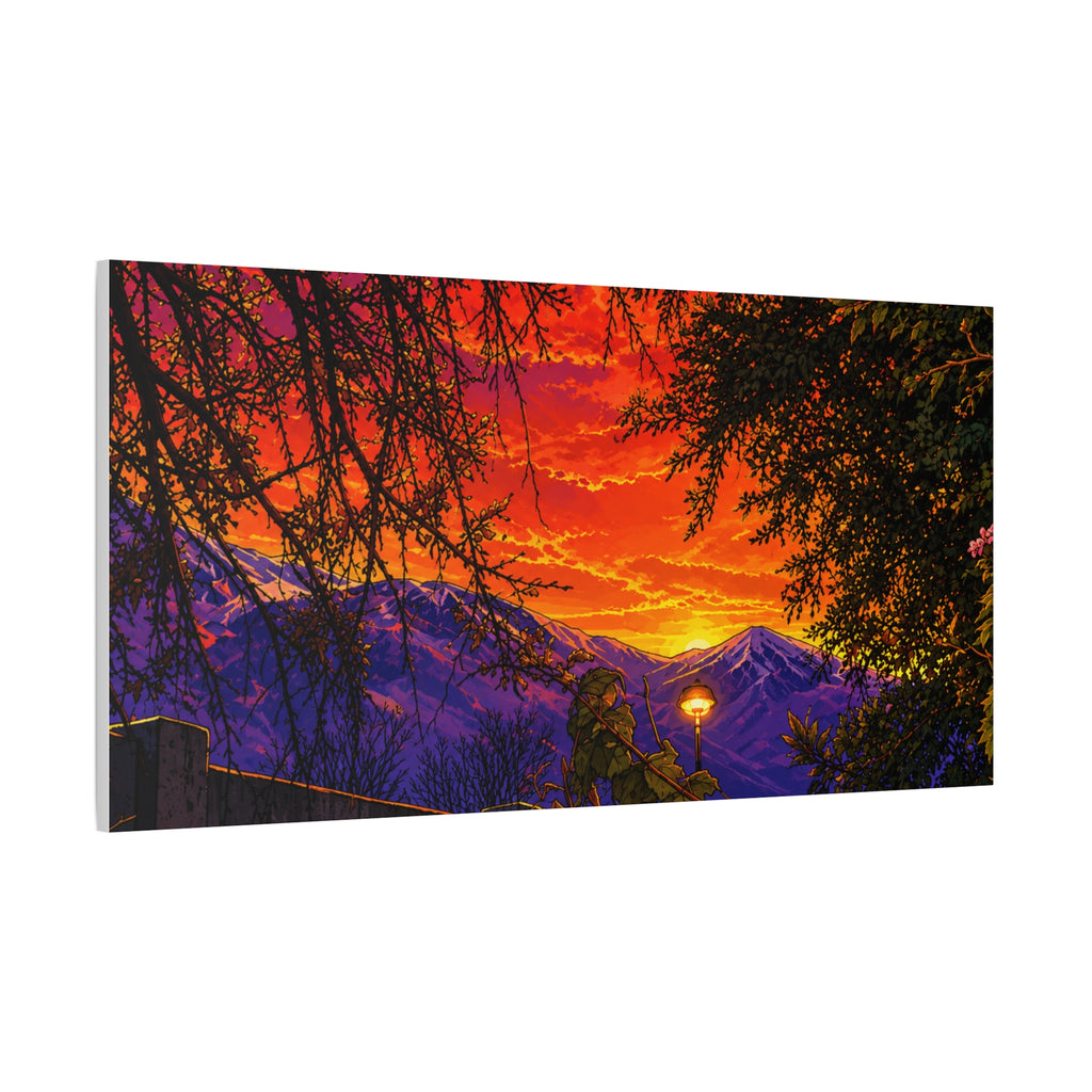 Sunset Mountain Canvas Print — Vibrant Scenic Wall Art