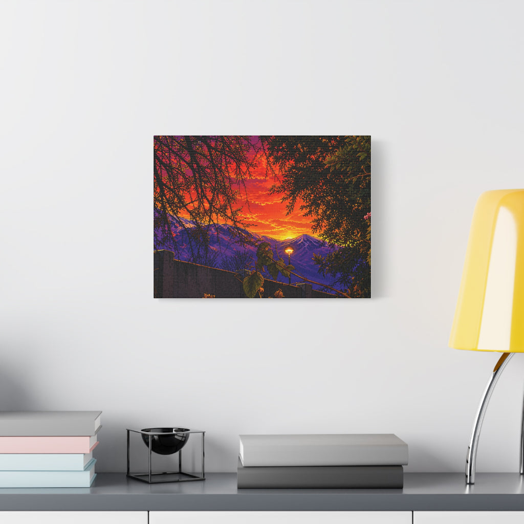 Sunset Mountain Canvas Print — Vibrant Scenic Wall Art