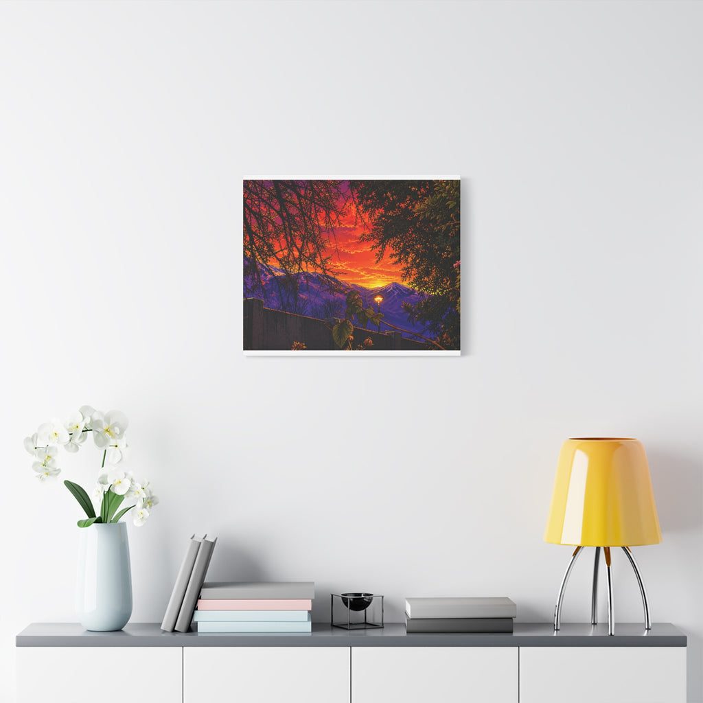 Sunset Mountain Canvas Print — Vibrant Scenic Wall Art