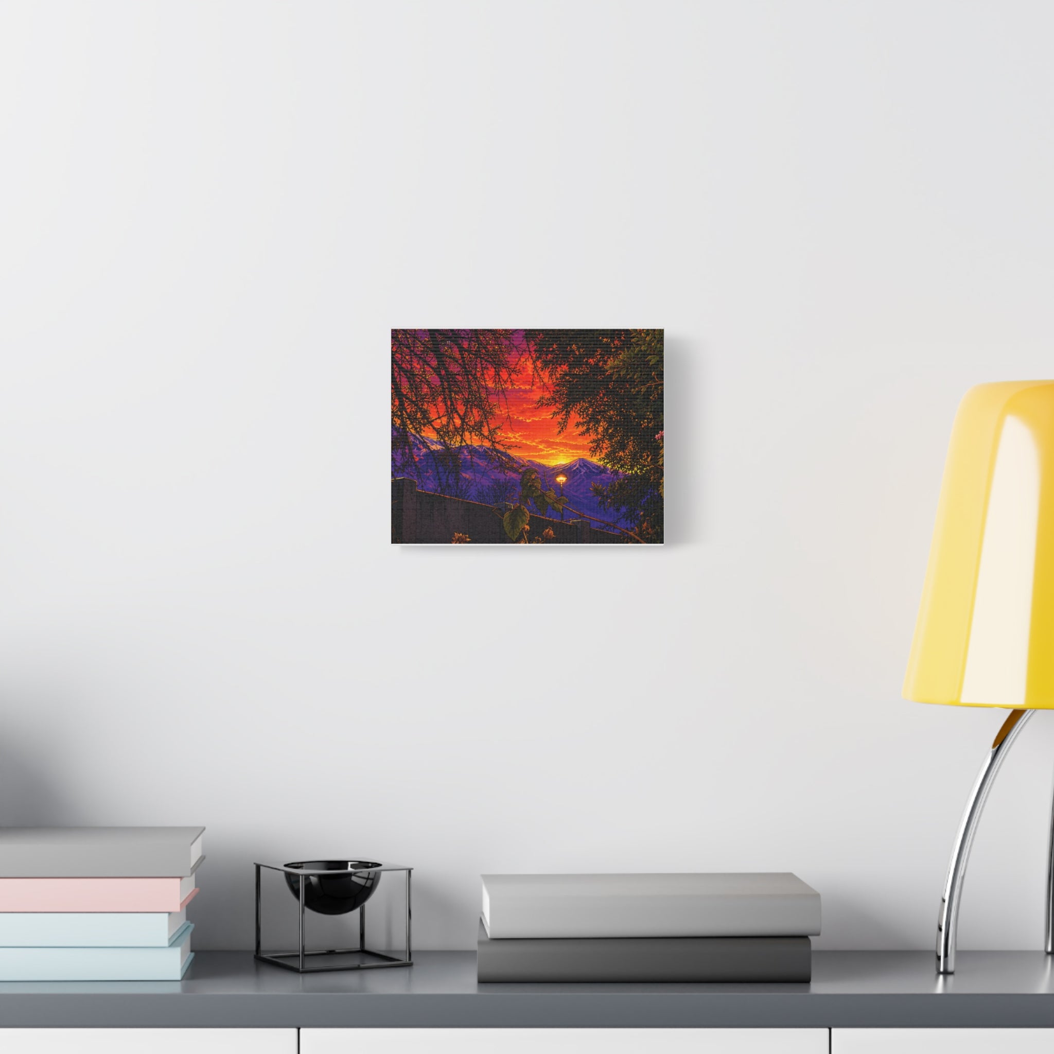 Sunset Mountain Canvas Print — Vibrant Scenic Wall Art