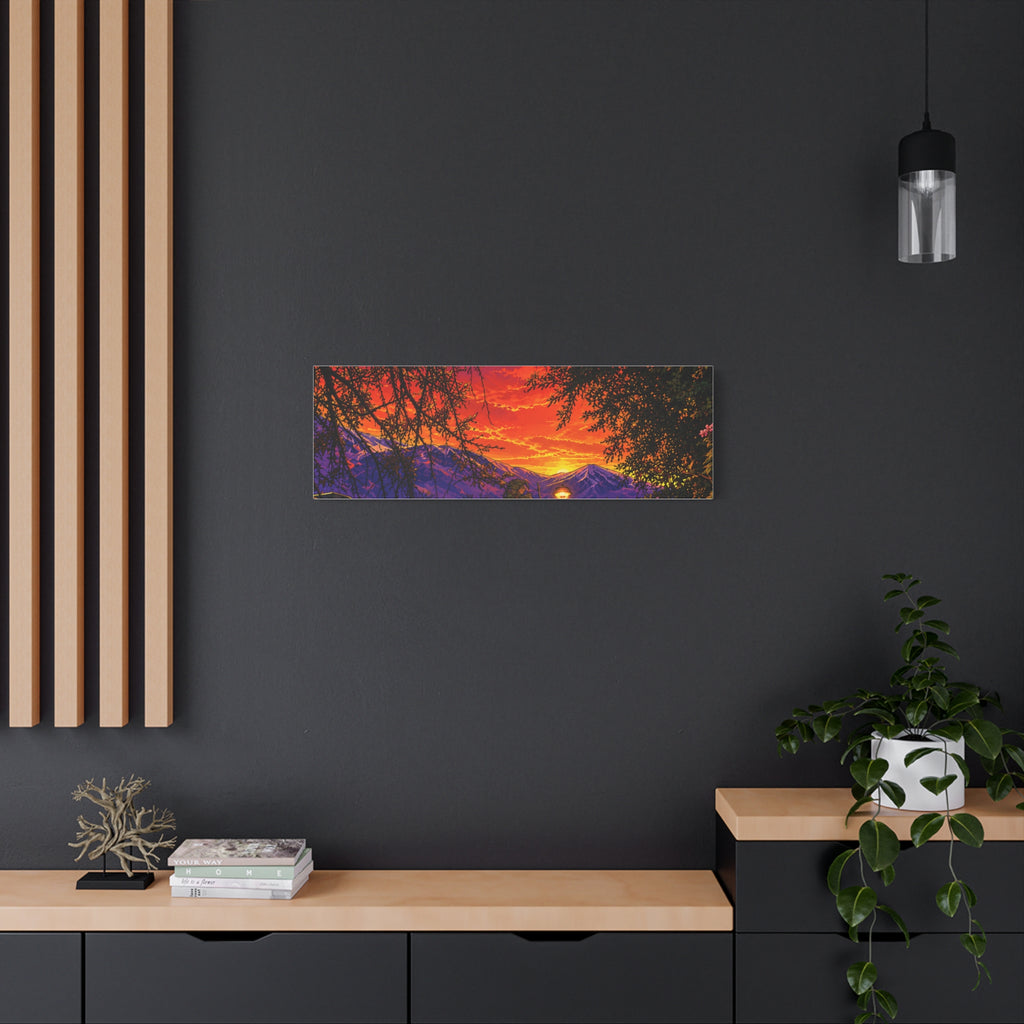 Sunset Mountain Canvas Print — Vibrant Scenic Wall Art