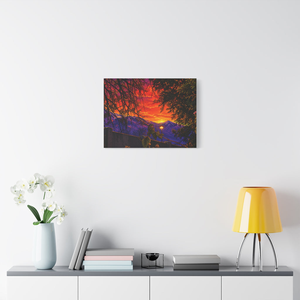 Sunset Mountain Canvas Print — Vibrant Scenic Wall Art
