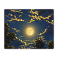 Moonlit Night Canvas Wall Art — Full Moon Sky Matte Stretched Print