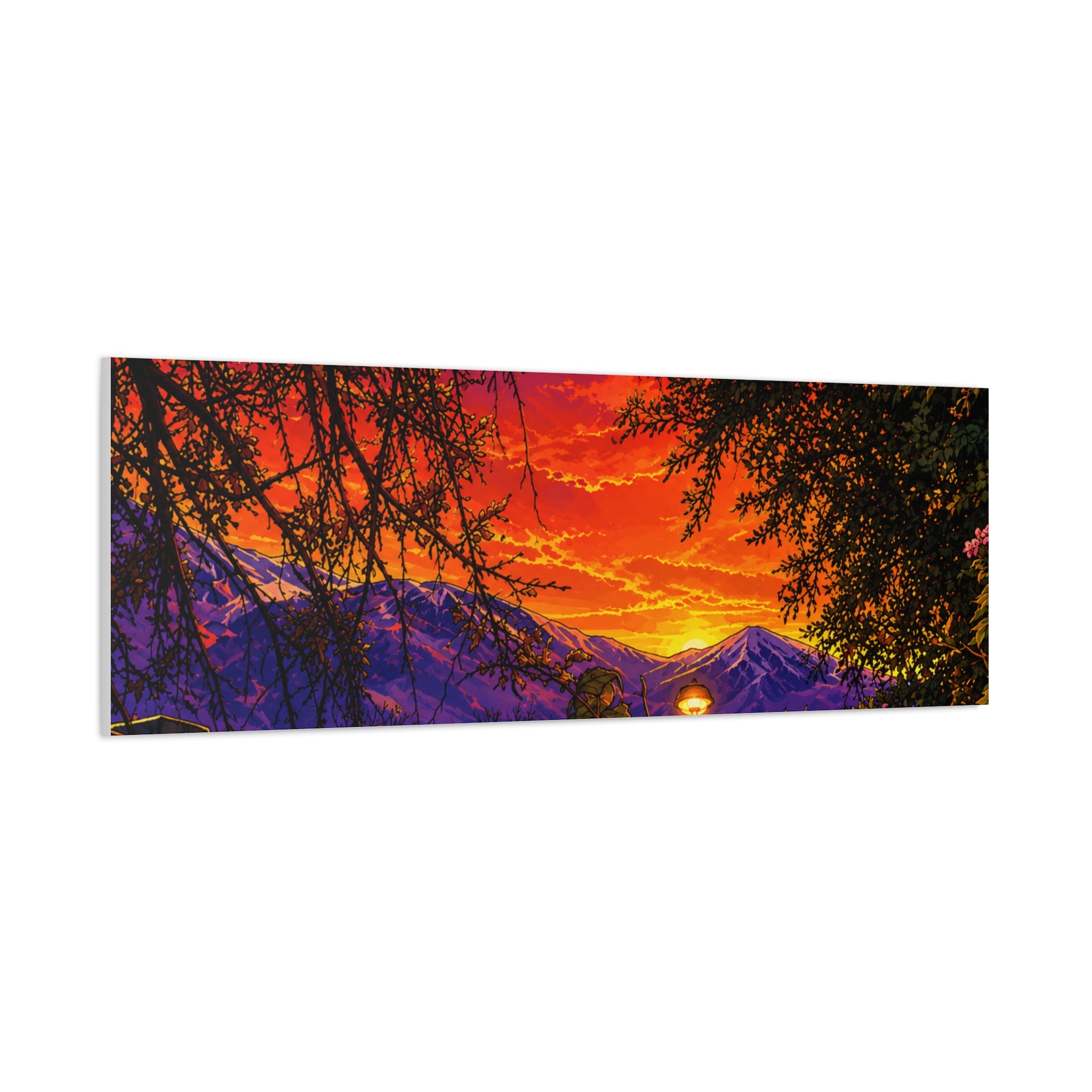 Sunset Mountain Canvas Print — Vibrant Scenic Wall Art