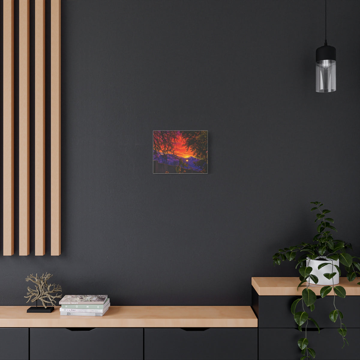 Sunset Mountain Canvas Print — Vibrant Scenic Wall Art