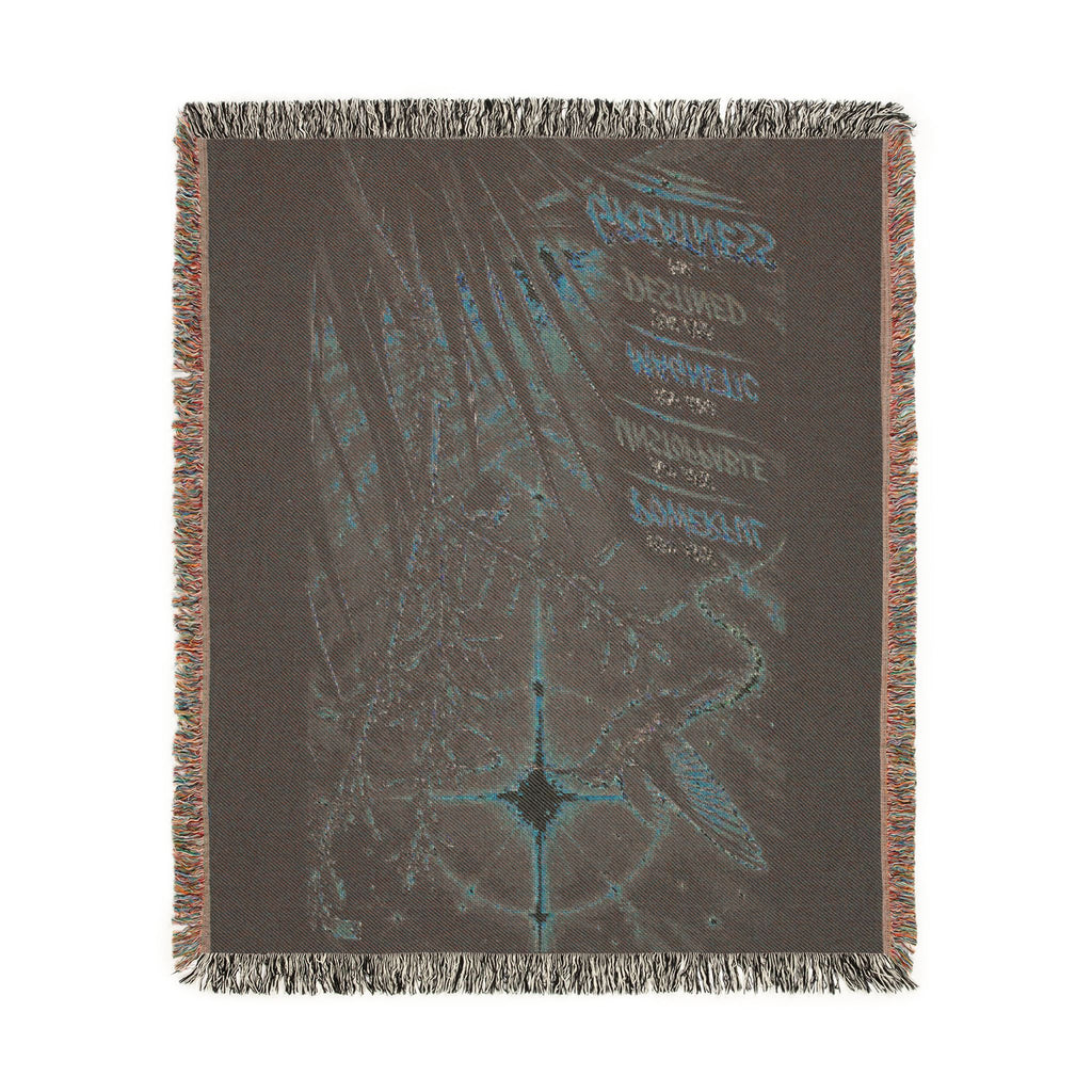 Celestial Feather Woven Blanket – Starry Night Decorative Throw