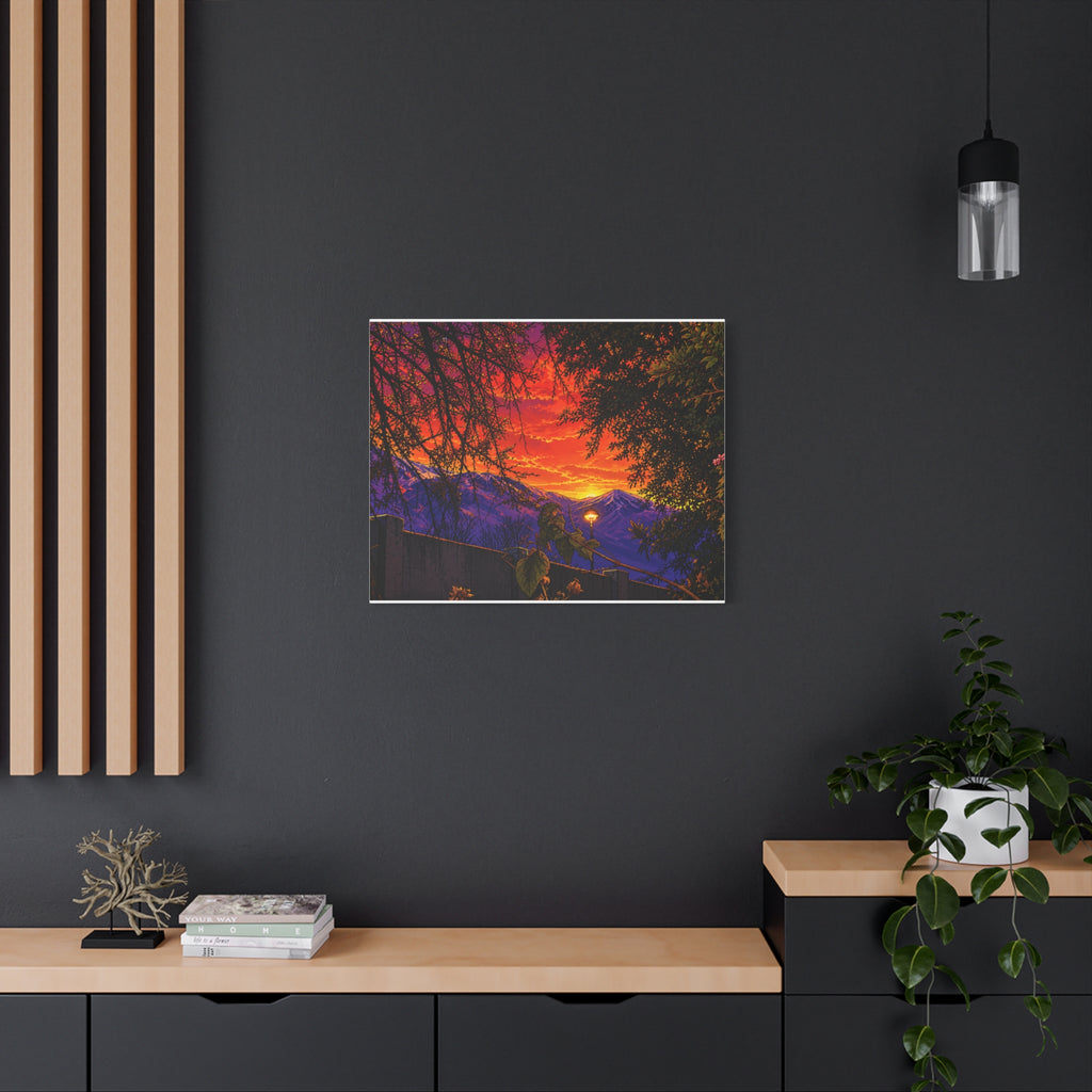 Sunset Mountain Canvas Print — Vibrant Scenic Wall Art