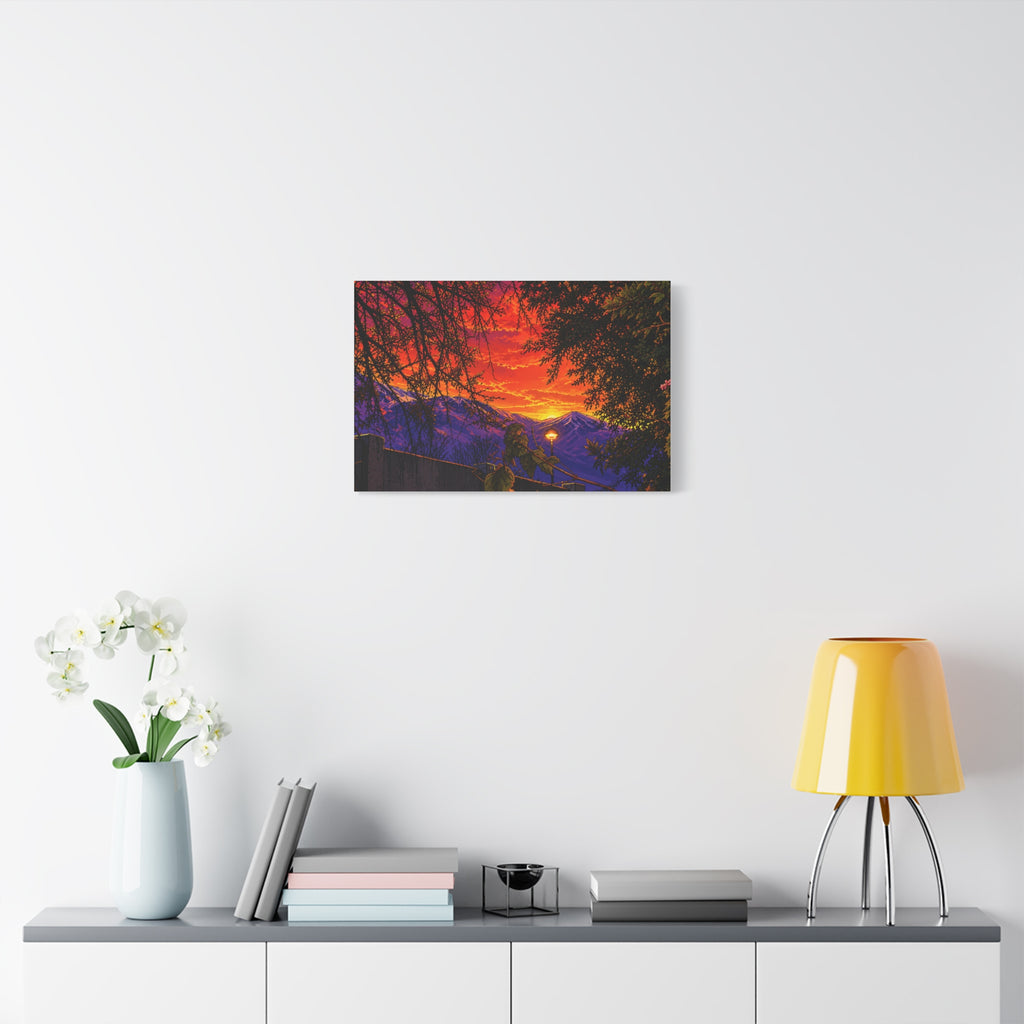 Sunset Mountain Canvas Print — Vibrant Scenic Wall Art