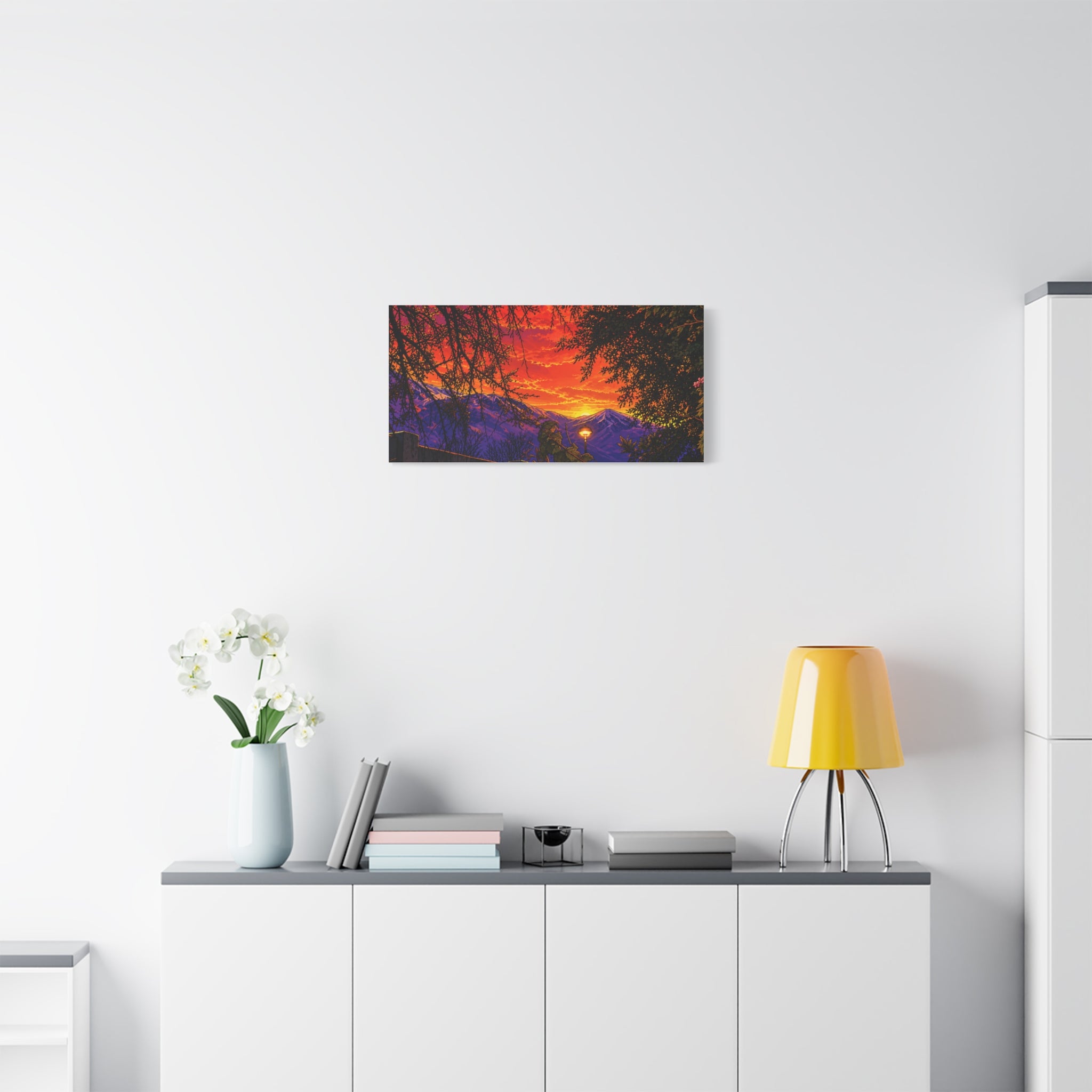 Sunset Mountain Canvas Print — Vibrant Scenic Wall Art
