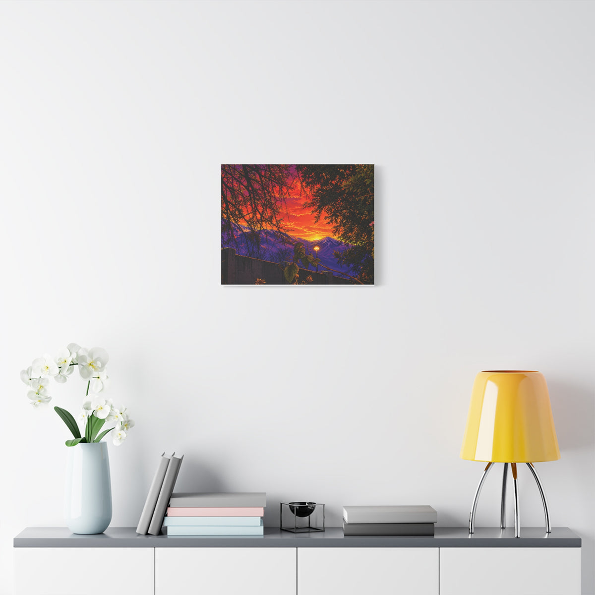 Sunset Mountain Canvas Print — Vibrant Scenic Wall Art